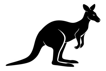 kangaroo illustration of silhouette vector