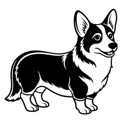 illustration of a Dog silhouette vector