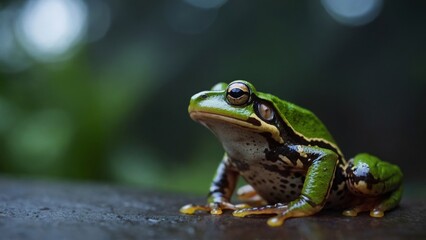 Fototapeta premium Macro Marvels: The World of Frogs Up Close