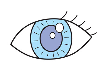 Blue human eye isolated vector