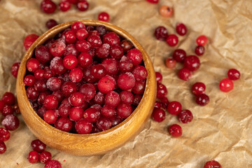 sweet and sour quick-frozen cranberry harvest