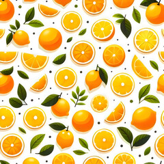 Lemon Pattern - Seamless Repeating Design Element