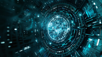 Fototapeta premium Technology background that can be used for tech-related presentations, web designs, and other projects.