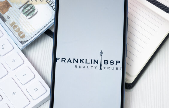 New York, USA - 30 June 2024: Franklin BSP Realty Trust Logo on Phone Screen, Company Icon