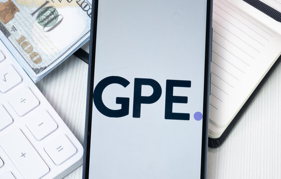 New York, USA - 30 June 2024: Great Portland Estates Logo on Phone Screen, GPE Company Icon