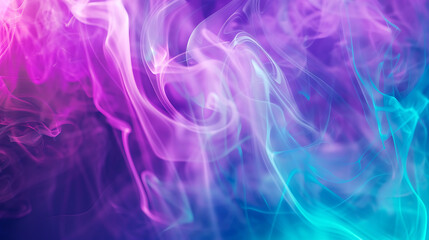 Mesmerizing Smoke Wisps: Purple and Blue Abstract Art