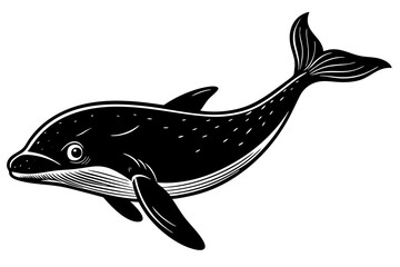 marine fish  silhouette vector illustration 