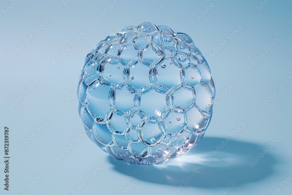 Leinwandbilder Complex Spherical Network Representing Molecular Connections in Science, with a Focus on Modern and Futuristic Technology