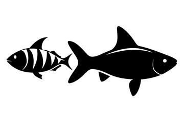marine fish silhouette vector illustration