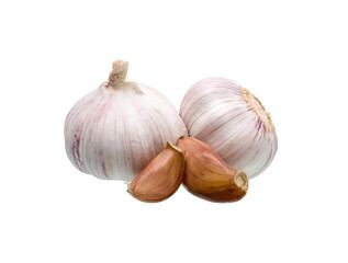 Obraz premium Garlic isolated set.