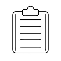 Clipboard icon, document, checklist, report, paper, note, form, symbol, task, notepad, project, management, agreement, survey, record, writing, message, reminder, application, log, quality, schedule,