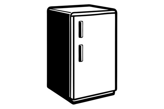 recommend clip art: refrigerator line art vector illustration