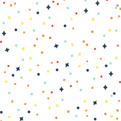 Seamless pattern with stars for children's fabrics, wallpapers, posters and backgrounds. Vector illustration.