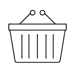 Shopping Basket Icon: Retail Market Symbol, Online Store, E-Commerce
