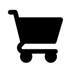 Simple Black Shopping Cart Icon - Buy, Sale, Store, Business, Retail, Commerce, Web, Online Purchase, Supermarket, Market, E-Business.