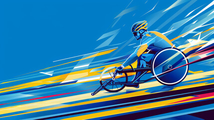 Fototapeta premium paralympic_games_in_paris_2024_wheelchair