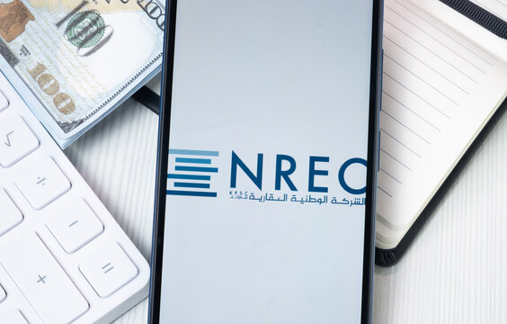 New York, USA - 30 June 2024: National Real Estate Logo on Phone Screen, NREC Company Icon