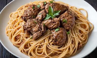 spaghetti with meatballs