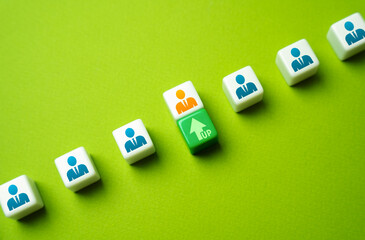 Career promotion. Career advancement and social lift. Hiring by competition. Get a raise. Present an employee with a promotion. High performance.