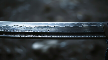 A katana blade in close