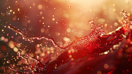 Liquid splash in slow motion