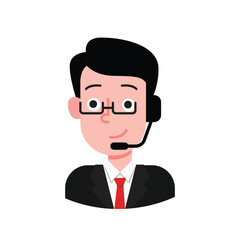 Flat Illustration of customer service avatar