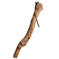 Obraz premium wood stole with bent leg isolated with PNG background.