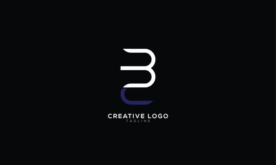 BZ B2 Abstract initial monogram letter alphabet logo design