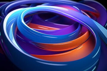Fototapeta premium Abstract futuristic shapes, 3d render 