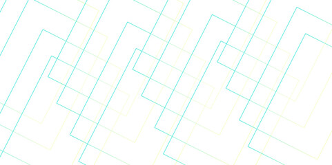 Vector abstract futuristic architecture concept with digital geometric connection colorful lines. Geometric vector pattern, repeating thin linear square shape. Geometric squares in bright light .