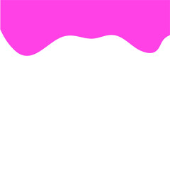 Pink separator shape for website. Curve Line, Page Top