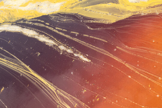 Colorful abstract patterns of Riotinto mine in Huelva, Spain