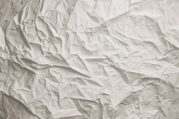 Fototapeta premium Wrinkled paper texture background, White crumpled and creased paper texture background.
