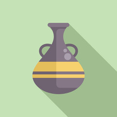 Ancient greek vase, traditional clay vessel with two handles and narrow neck, cultural symbol
