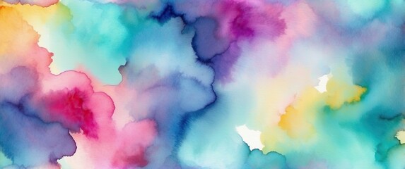 Colorful watercolor abstract art with shades of blue, pink, and purple creating a dreamy, vibrant background Perfect for festive designs or artistic projects