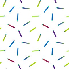 Cartoon pencil seamless school pattern for wrapping paper and fabrics and linens