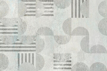 Obraz premium Cement texture. Abstract grunge textured background. Background for ceramic tile. Digital tiles design. Colorful ceramic wall tiles decoration. Abstract damask patchwork pattern