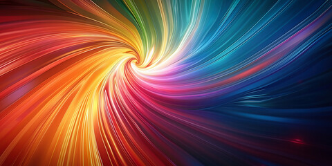 Obraz premium Vibrant Colorful Swirl Abstract Art