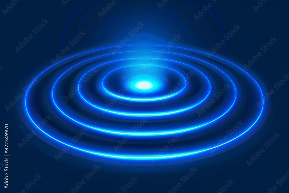 Aufkleber abstract blue hologram representation, highlighting futuristic technology and digital data transmiss