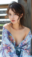 Fototapeta premium 綺麗な浴衣姿の女性