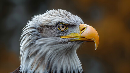 Obraz premium Bald eagle close-up Portrait, predator eagle wild life photography