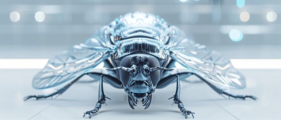 A conceptual workplace showcases a boss who can transform into a spectral insect