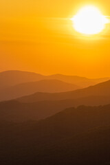 Sunset in the mountains