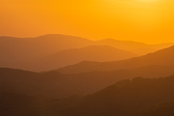 Sunset in the mountains
