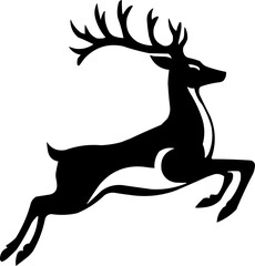 Mule Deer silhouette vector art illustration, Mule deer cut file, Mule deer laser cut file, Mule deer cricut file, Mule deer wood engraving file