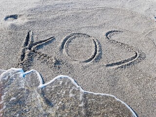 inscription on the sand