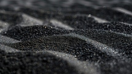 Tranquil Beauty - Close-up of Fine Black Sand Creating a Minimalist and Elegant Backdrop