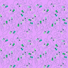 Valentines love hearts seamless bulbs illumination pattern for wrapping paper