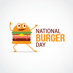 Fototapeta premium National Burger day vector illustration. National Burger day themes design concept with flat style vector illustration. Suitable for greeting card, poster and banner.
