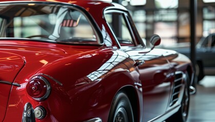 Fototapeta premium Front View of a Classic Vintage Luxury Car